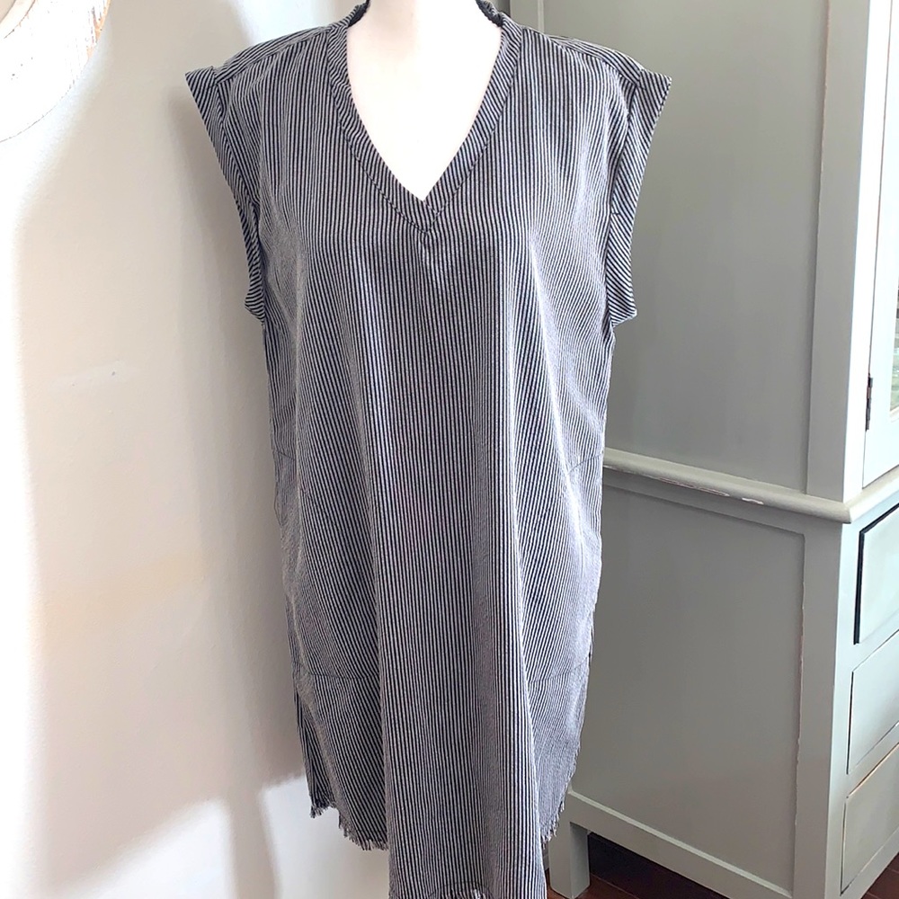 UMGEE striped shirt dress with pockets NWOT